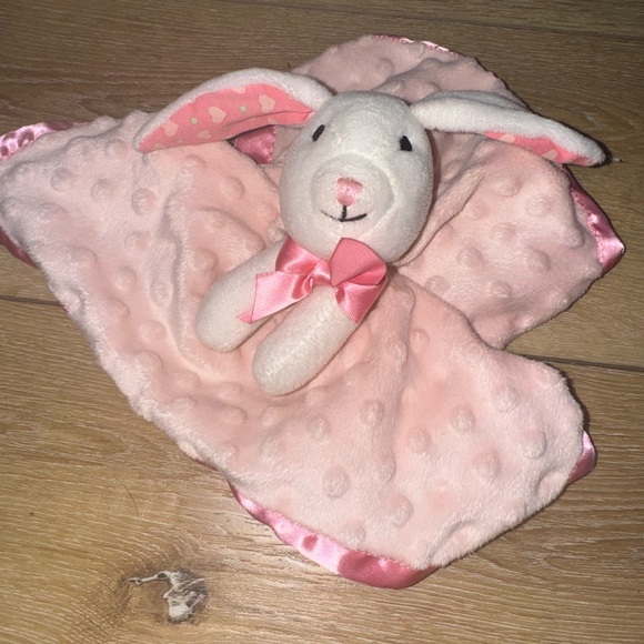 Ashton-Drake Galleries Baby Pink Bunny Lovey Blanket - Picture 1 of 5